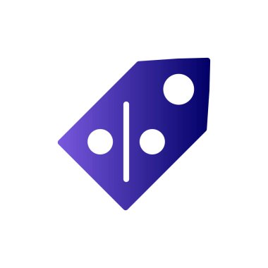 Fiyat yüzde etiketi. Web simgesi basit vektör illüstrasyonu