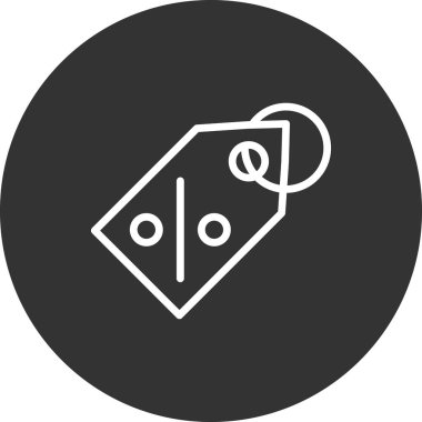 Fiyat yüzde etiketi. Web simgesi basit vektör illüstrasyonu