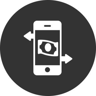 Cep telefonu simgesi, vektör illüstrasyonu