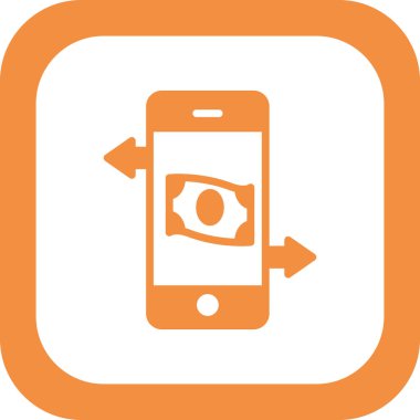 Cep telefonu simgesi, vektör illüstrasyonu