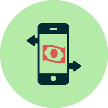 Cep telefonu simgesi, vektör illüstrasyonu