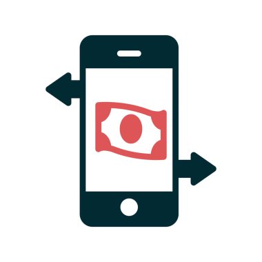 Cep telefonu simgesi, vektör illüstrasyonu