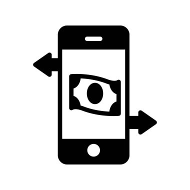 Cep telefonu simgesi, vektör illüstrasyonu