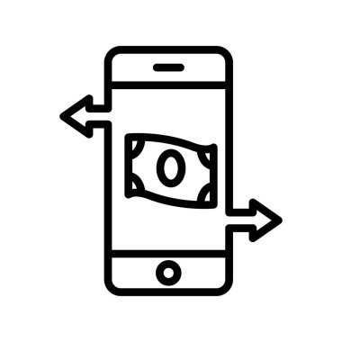 Cep telefonu simgesi, vektör illüstrasyonu