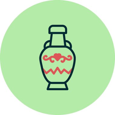 Dekoratif kavanoz simgesinin vektör çizimi