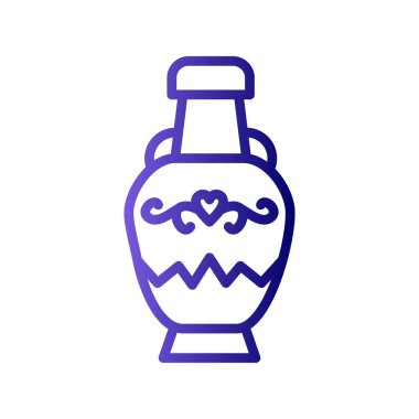 Dekoratif kavanoz simgesinin vektör çizimi