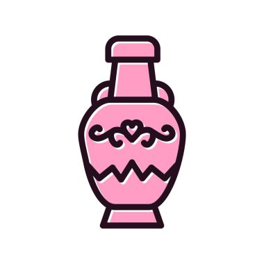 Dekoratif kavanoz simgesinin vektör çizimi