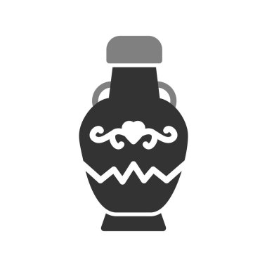 Dekoratif kavanoz simgesinin vektör çizimi