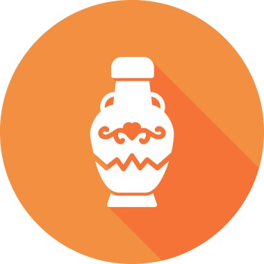 Dekoratif kavanoz simgesinin vektör çizimi