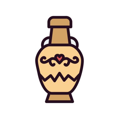 Dekoratif kavanoz simgesinin vektör çizimi