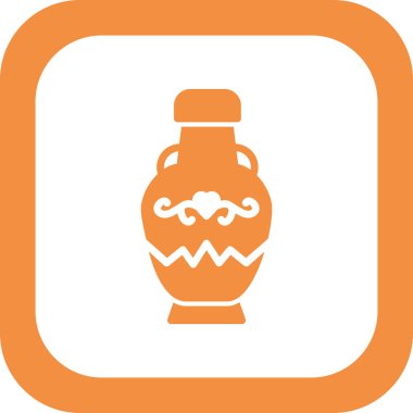 Dekoratif kavanoz simgesinin vektör çizimi