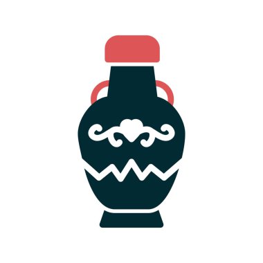 Dekoratif kavanoz simgesinin vektör çizimi