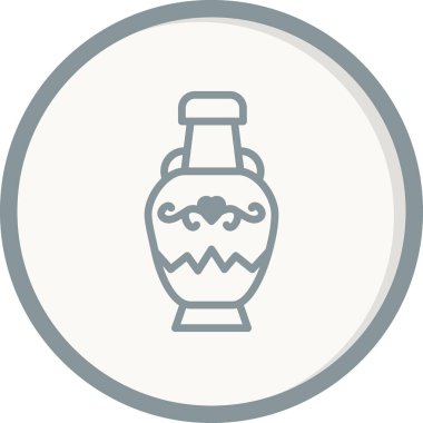 Dekoratif kavanoz simgesinin vektör çizimi