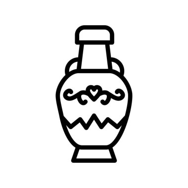 Dekoratif kavanoz simgesinin vektör çizimi