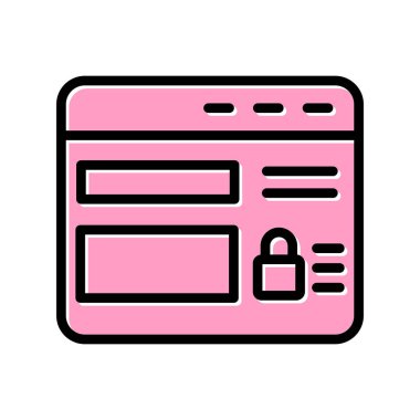 Web sitesi modern simgesinin vektör illüstrasyonu