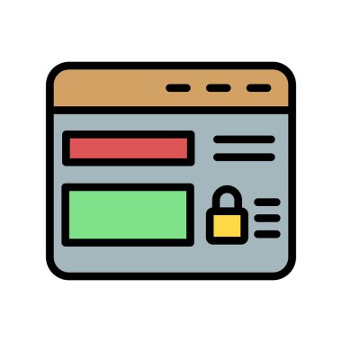 Web sitesi modern simgesinin vektör illüstrasyonu