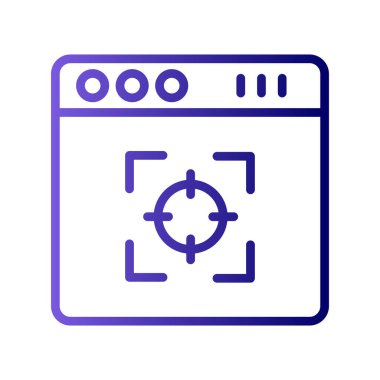 tarayıcı simgesi vektör illüstrasyonu 