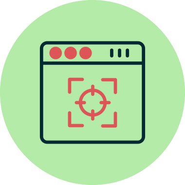 tarayıcı simgesi vektör illüstrasyonu 