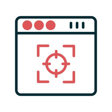 tarayıcı simgesi vektör illüstrasyonu 