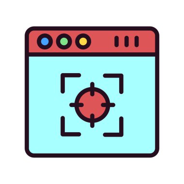 tarayıcı simgesi vektör illüstrasyonu 