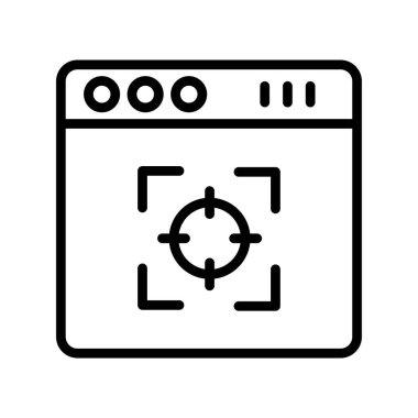 tarayıcı simgesi vektör illüstrasyonu 