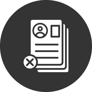 Özgeçmiş Reddedilmiş belge, vektör illüstrasyonu  