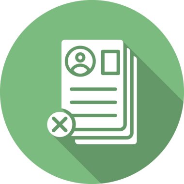 Özgeçmiş Reddedilmiş belge, vektör illüstrasyonu  