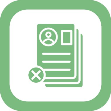 Özgeçmiş Reddedilmiş belge, vektör illüstrasyonu  