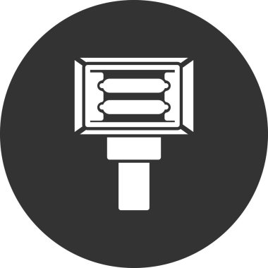 Gölgeli el feneri sembolünün basit düz simgesi.