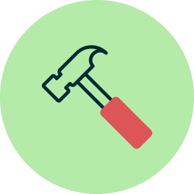 araç simgesini çekiç, illüstrasyon vektör