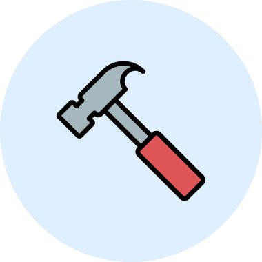 araç simgesini çekiç, illüstrasyon vektör
