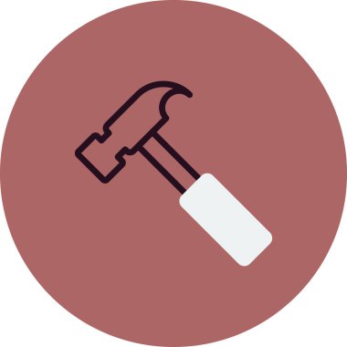 araç simgesini çekiç, illüstrasyon vektör