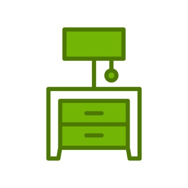 Gece Duruşu simgesi, vektör illüstrasyonu