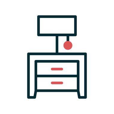 Gece Duruşu simgesi, vektör illüstrasyonu