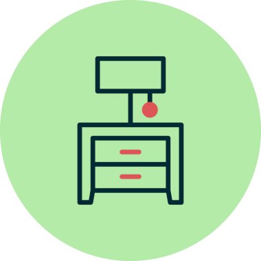 Gece Duruşu simgesi, vektör illüstrasyonu