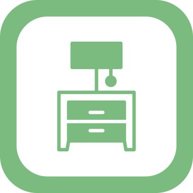 Gece Duruşu simgesi, vektör illüstrasyonu