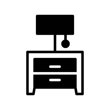 Gece Duruşu simgesi, vektör illüstrasyonu