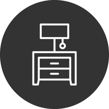 Gece Duruşu simgesi, vektör illüstrasyonu