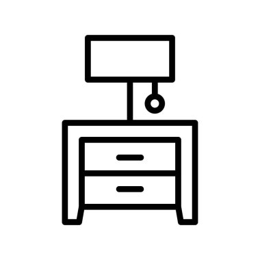 Gece Duruşu simgesi, vektör illüstrasyonu