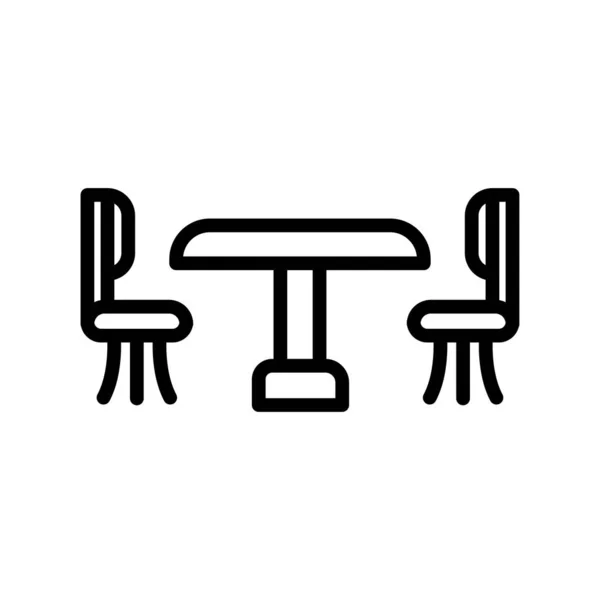 テーブルと椅子のアイコンベクトルイラスト — ストックベクタ