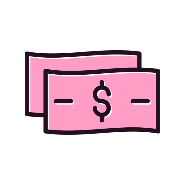 Vector Flat Colour Icon Money — ストックベクタ