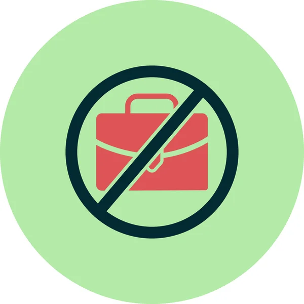 Work Sign Bag Web Icon Simple Illustration — стоковый вектор