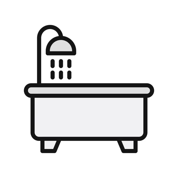 Bathtub Icon Vector Illustration — Stock Vector