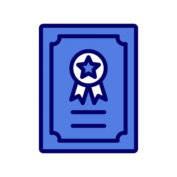 Certificat Vectoriel Icône Moderne Illustration Simple — Image vectorielle
