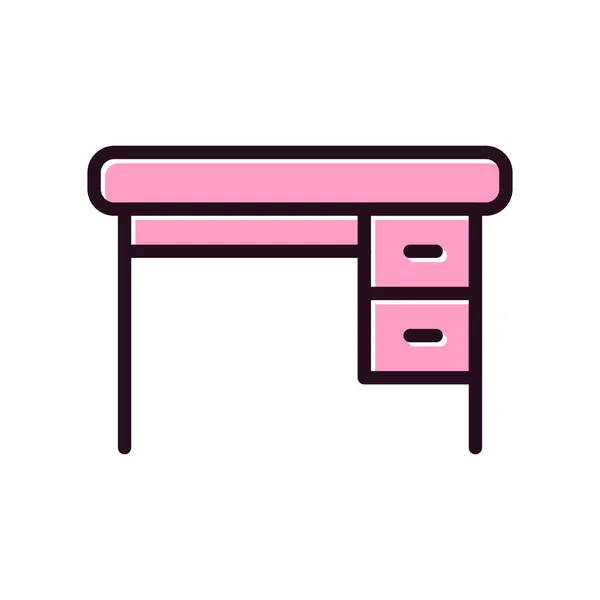 Desk Drawers Flat Vector Icon — Stock Vector