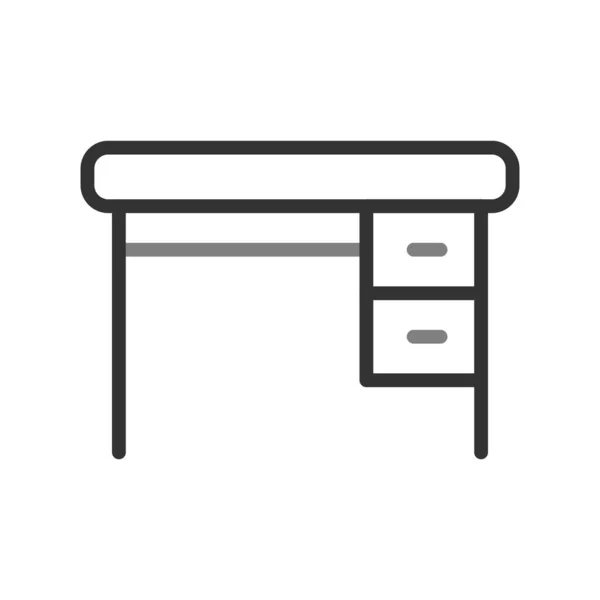 Desk Drawers Flat Vector Icon — 스톡 벡터