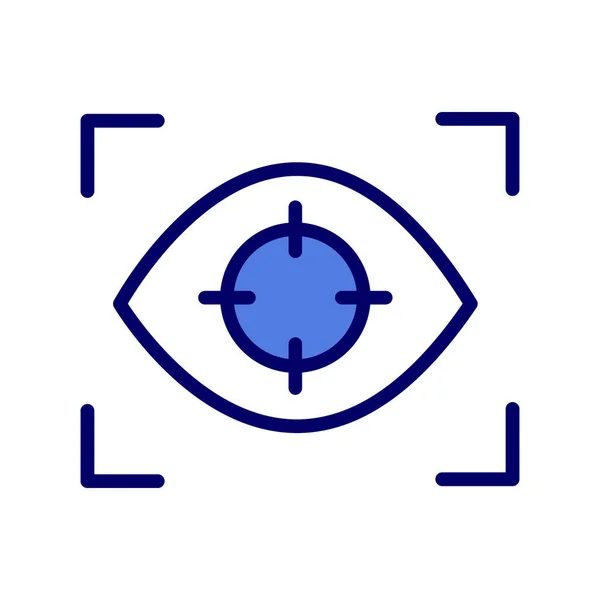 眼睛跟踪图标符号 网络和移动的矢量图解 — 图库矢量图片