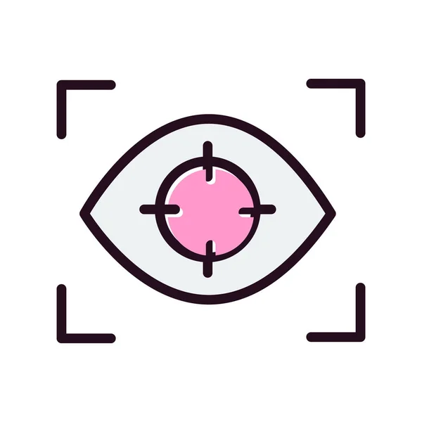 Eye Tracking Icon Sign 모바일을 Vector Illustration — 스톡 벡터