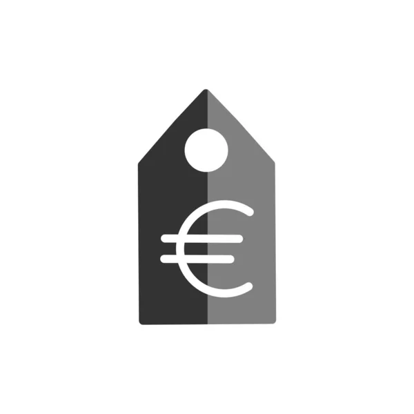 Fiyat Euro Etiketi Web Simgesi Basit Vektör Illüstrasyonu — Stok Vektör