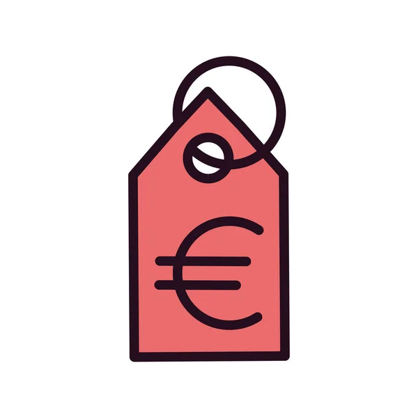 Τιμή Ευρώ Tag Web Εικονίδιο Απλή Διανυσματική Απεικόνιση — Διανυσματικό Αρχείο